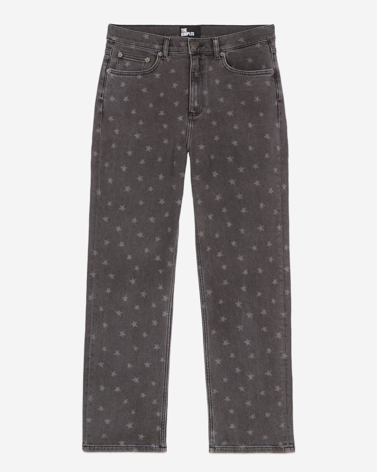 The Kooples WOMEN BLACK star printed boyfriend jeans