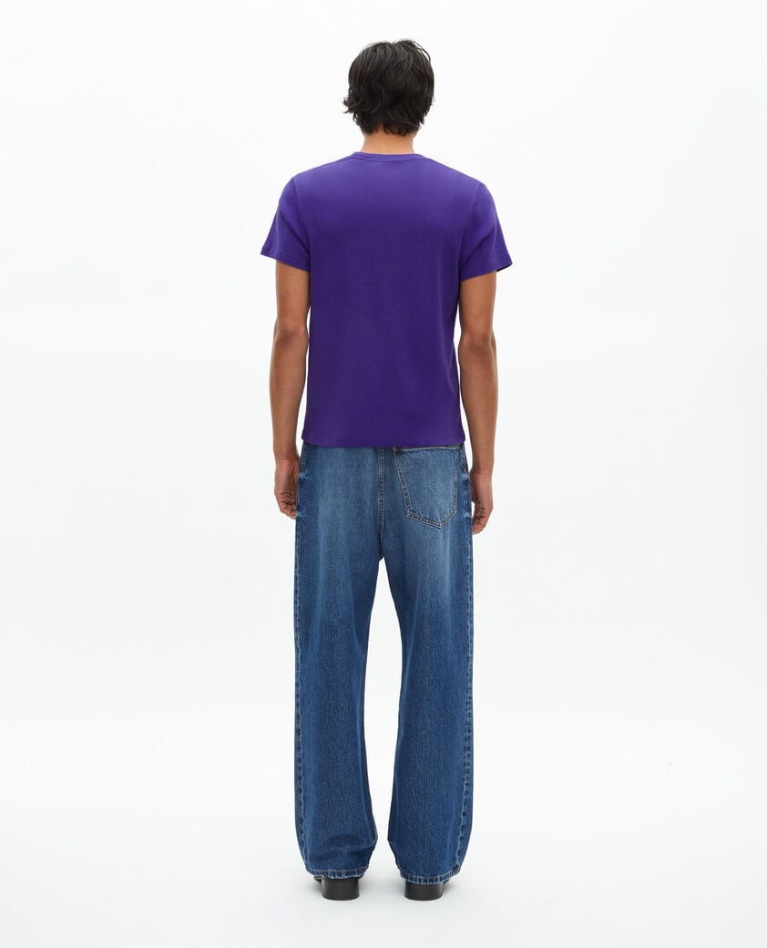 The Kooples HOMBRE ELECTRIC BLUE camiseta con estampado morado