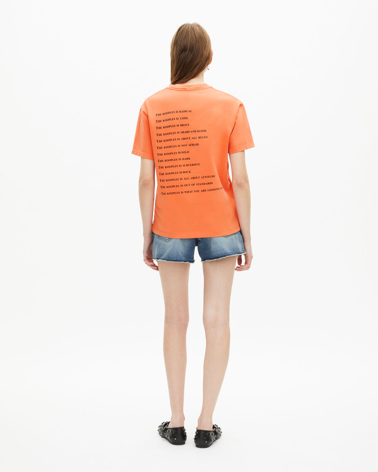 The Kooples DAMEN ORANGE FLUO t-shirt what is orange