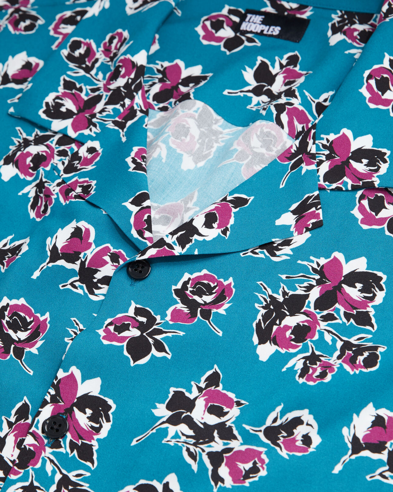 The Kooples HOMME PINK - BLUE chemise imprimée manches courtes