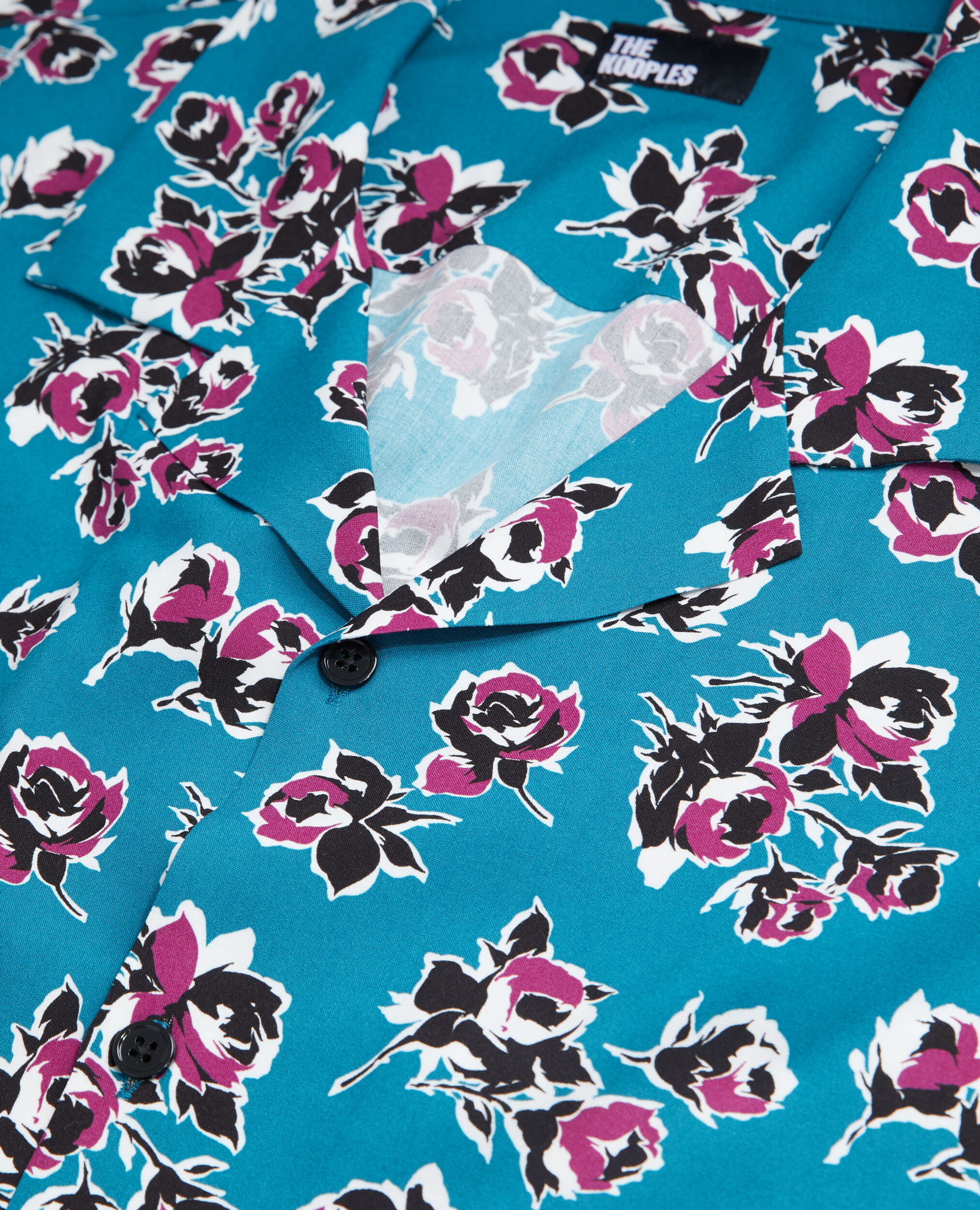 Kurzärmeliges Hemd mit Print, PINK - BLUE, hi-res image number null