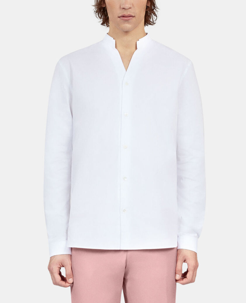 The Kooples HERREN WHITE elegantes, wei&szlig;es hemd aus popeline