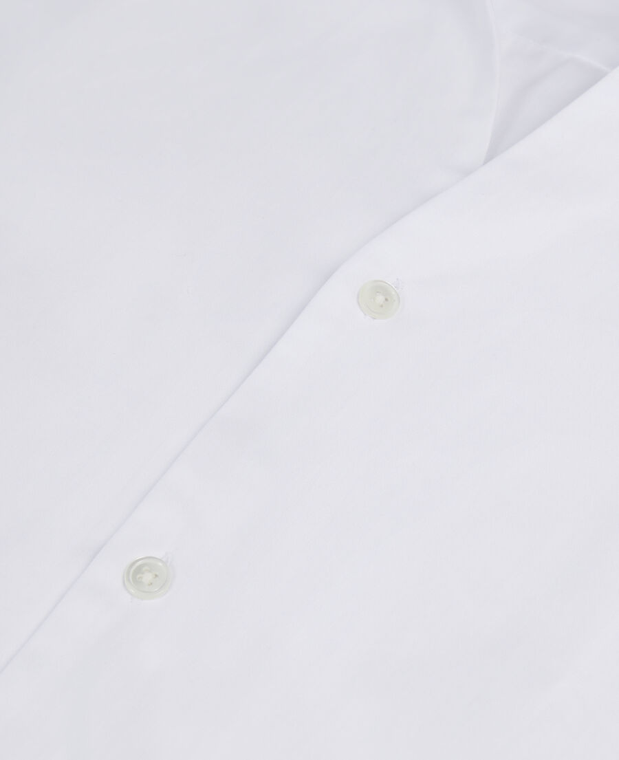 elegantes, weißes hemd aus popeline