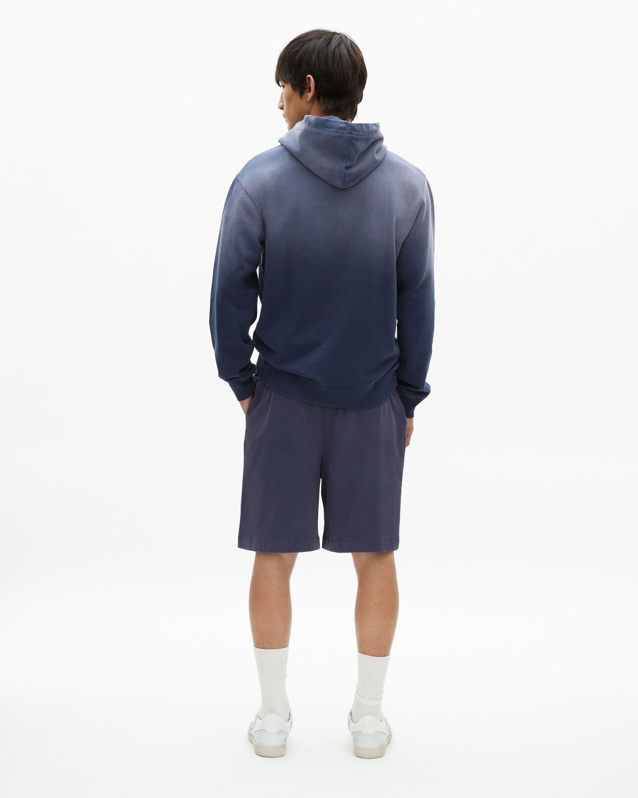 The Kooples HOMBRE DARK NAVY sudadera con logotipo azul marino desteñido