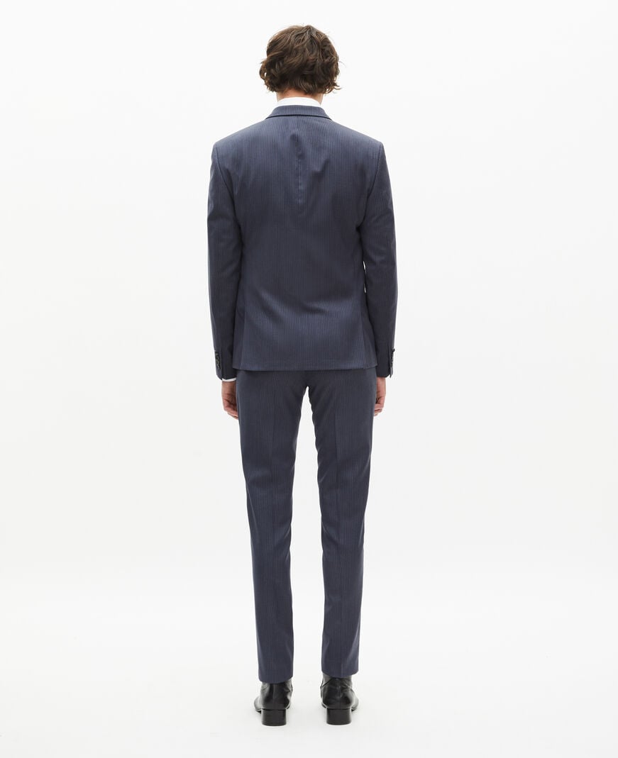 The Kooples HOMBRE BLUE chaqueta de traje de lana de rayas azules