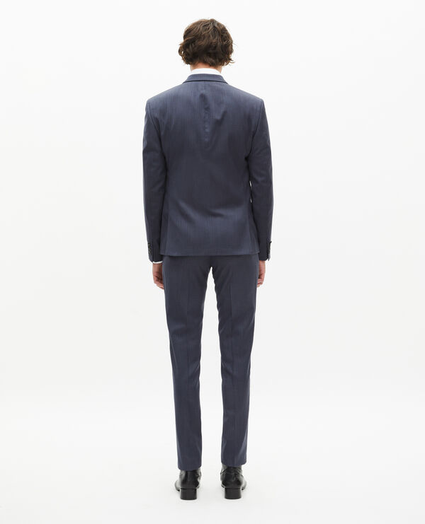 The Kooples MEN BLUE blue striped wool suit jacket