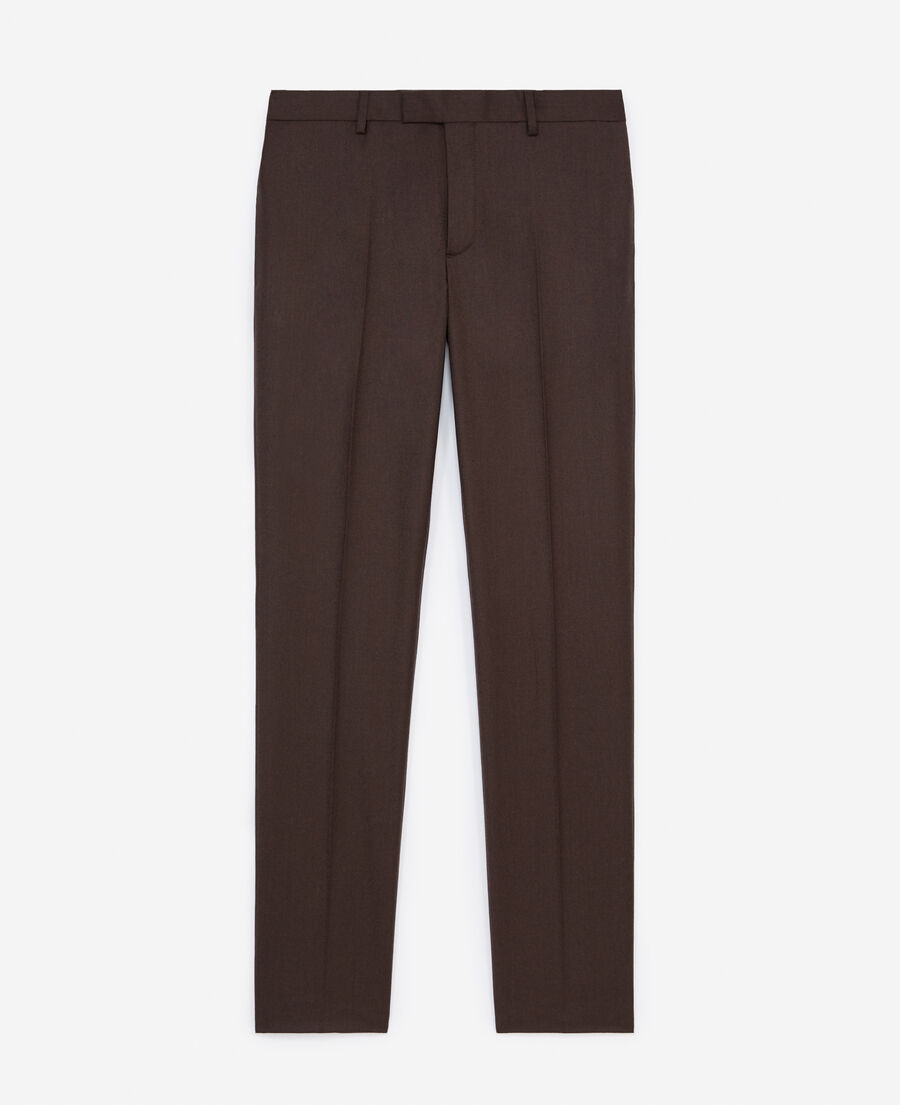 Fitted brown suit pants in wool The Kooples