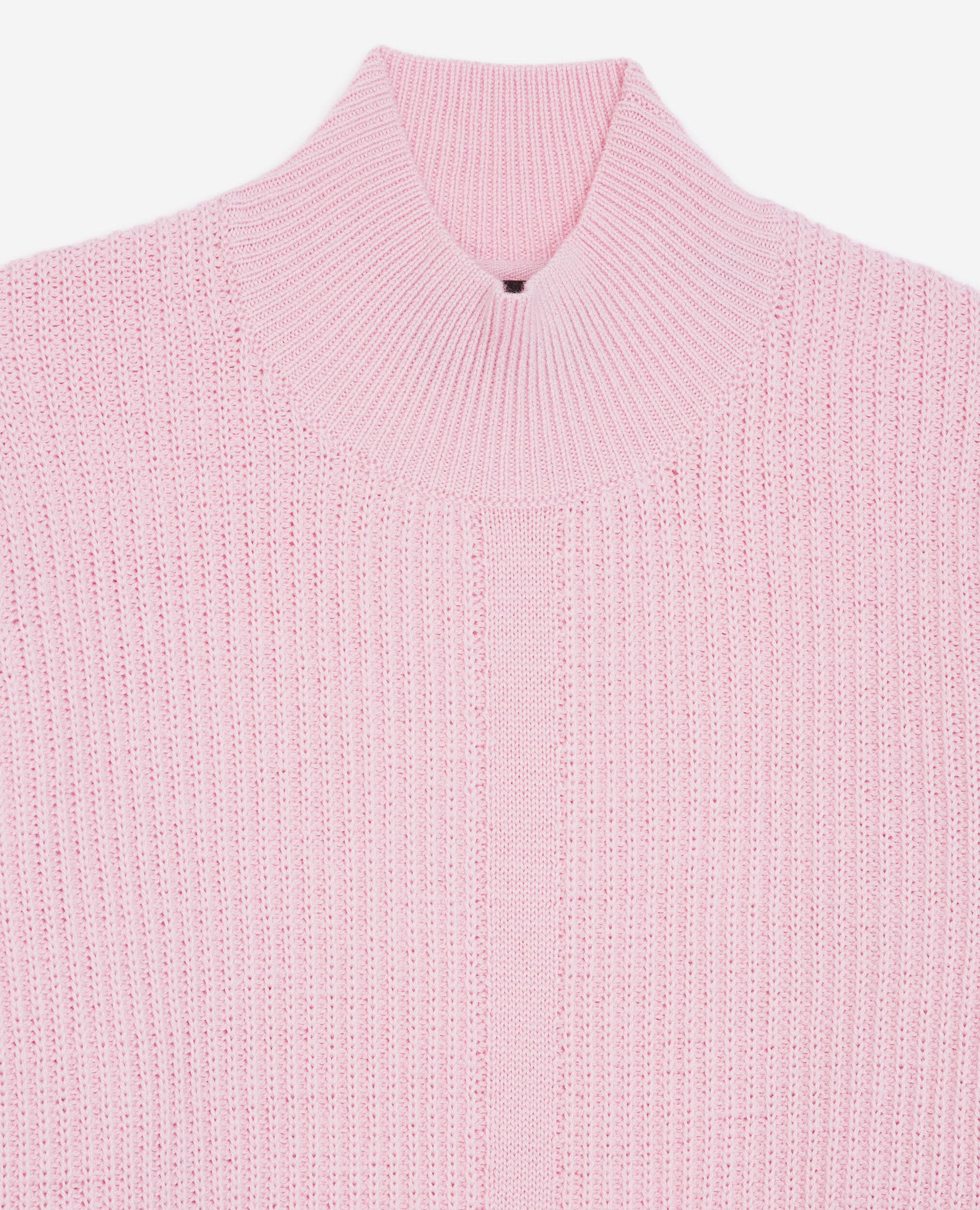 Roomy light pink sweater in merino wool, PINK, hi-res image number null