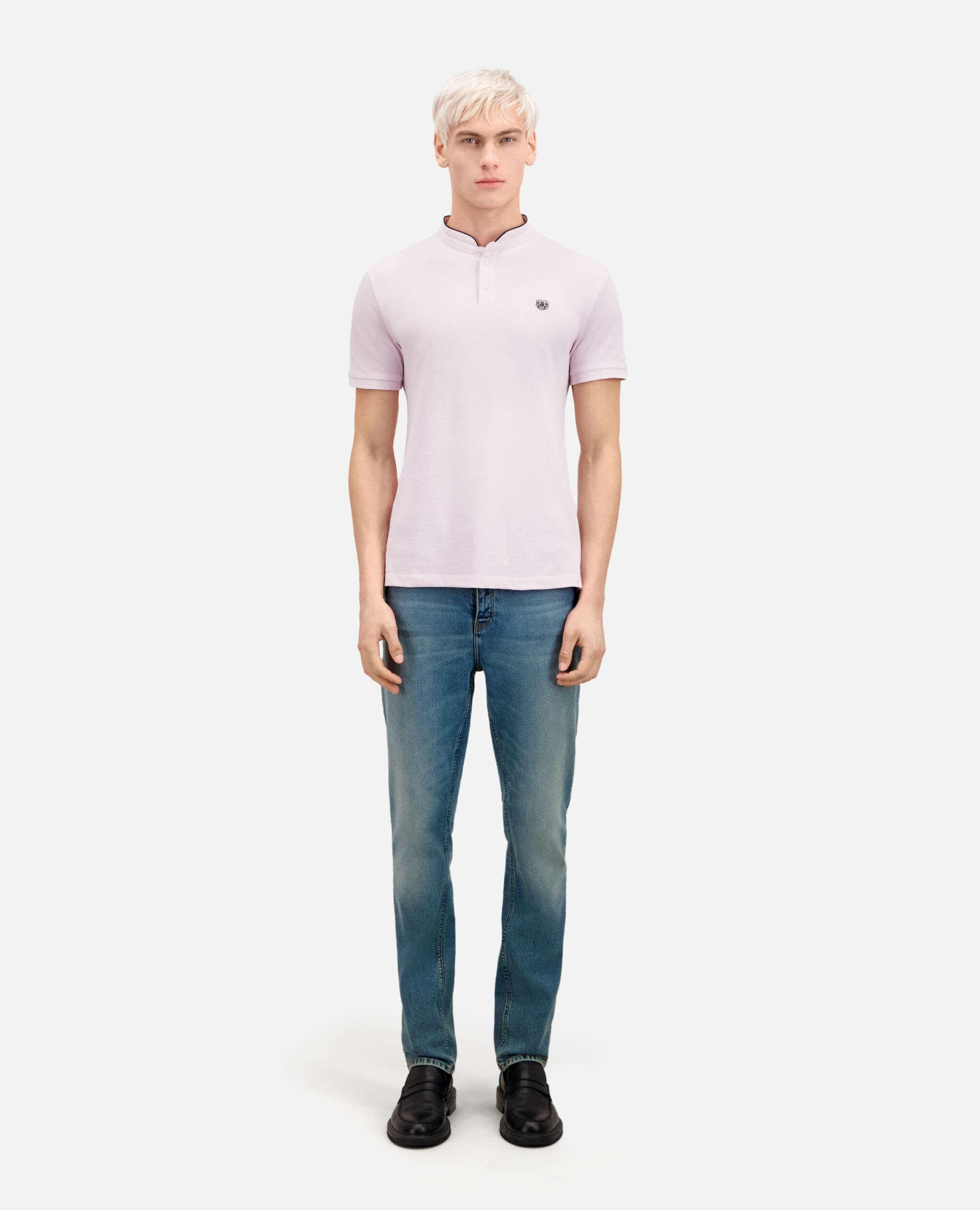 Rosa Poloshirt aus Baumwolle, PALE PINK, hi-res image number null