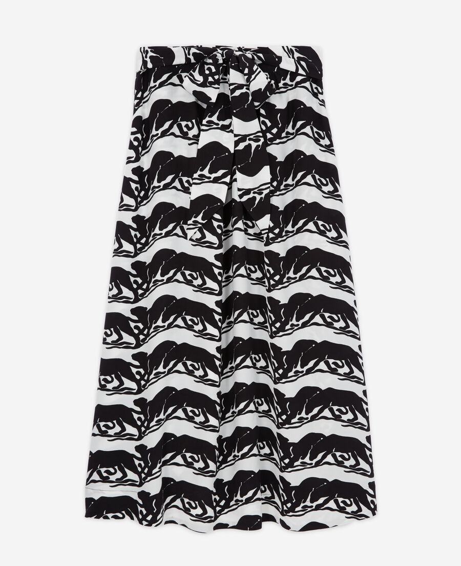 long printed skirt