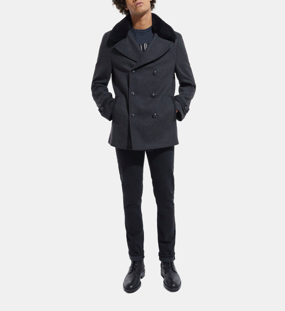 Gray wool coat