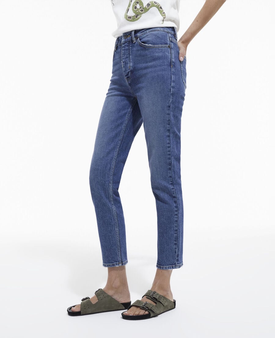 The Kooples WOMEN BLUE DENIM blue slim-fit jeans