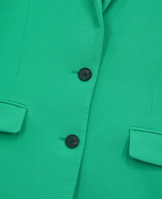 The Kooples FEMME GREEN veste tailleur verte en crêpe