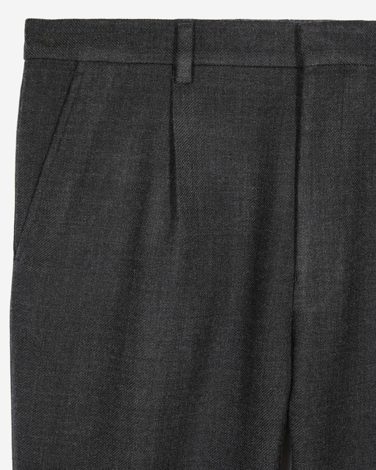 The Kooples MEN BLACK GREY grey cotton and wool suit trousers