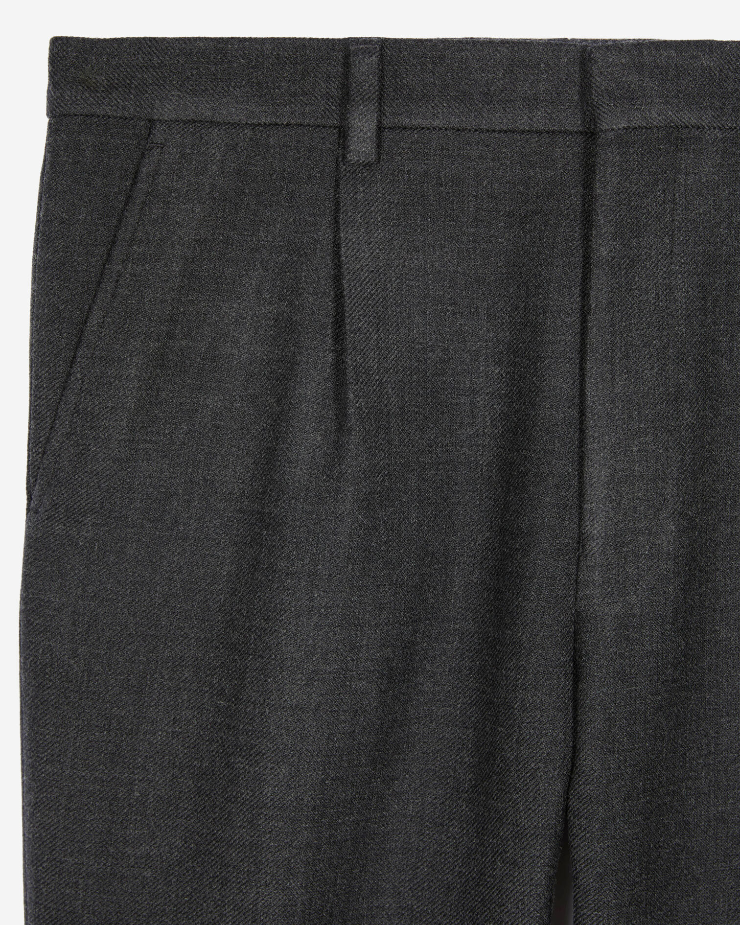 Grey cotton and wool suit trousers, BLACK GREY, hi-res image number null