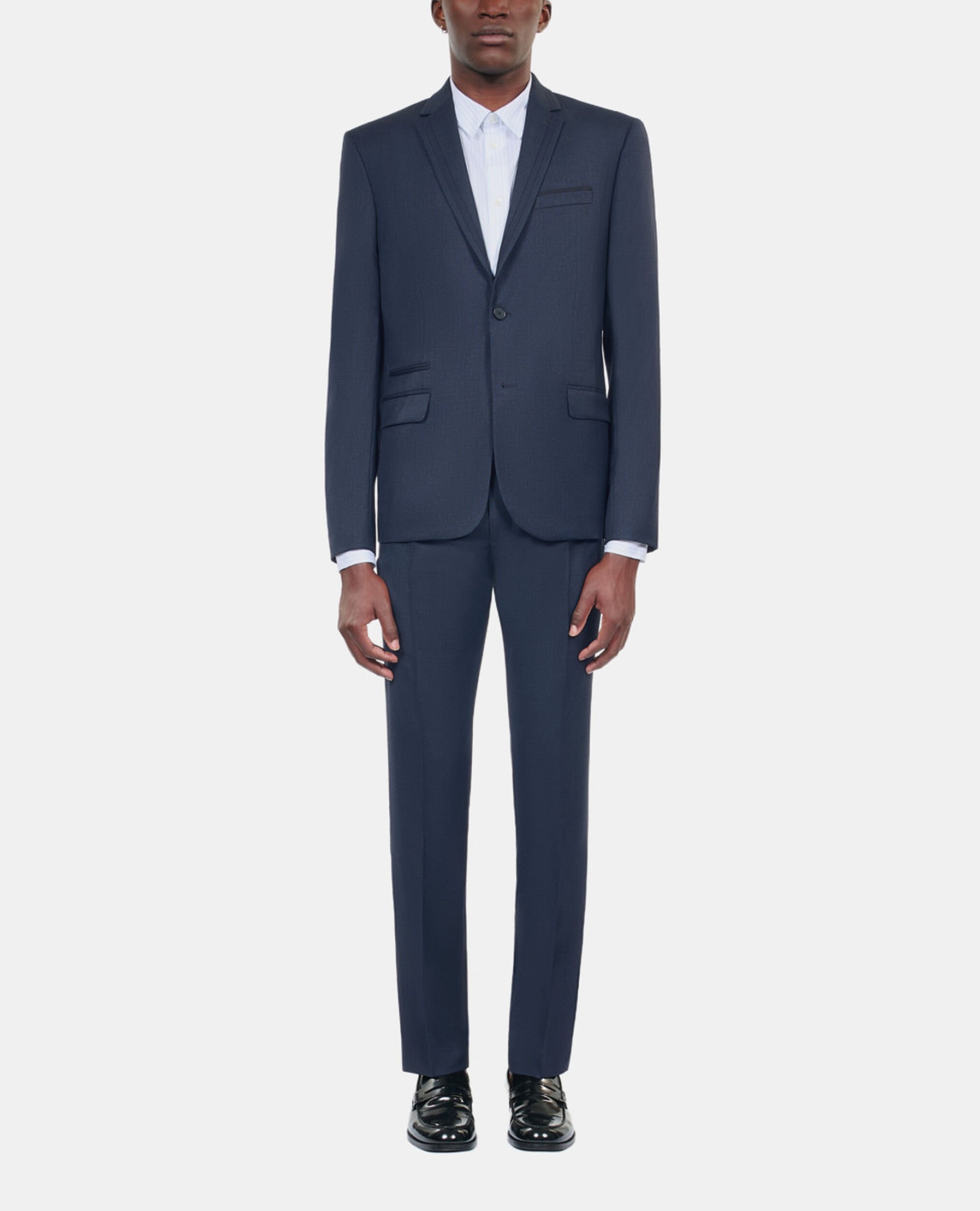 Navy blue wool suit jacket, NAVY, hi-res image number null