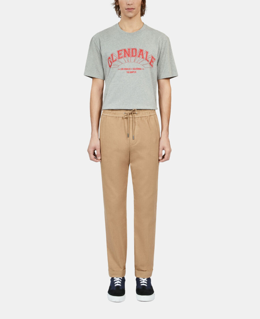 The Kooples HERREN CAMEL camelfarbene hose aus baumwolle