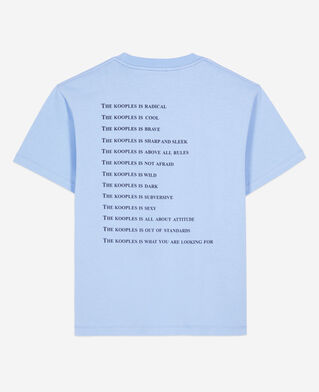 The Kooples WOMEN BLUE WHITE light blue what t-shirt