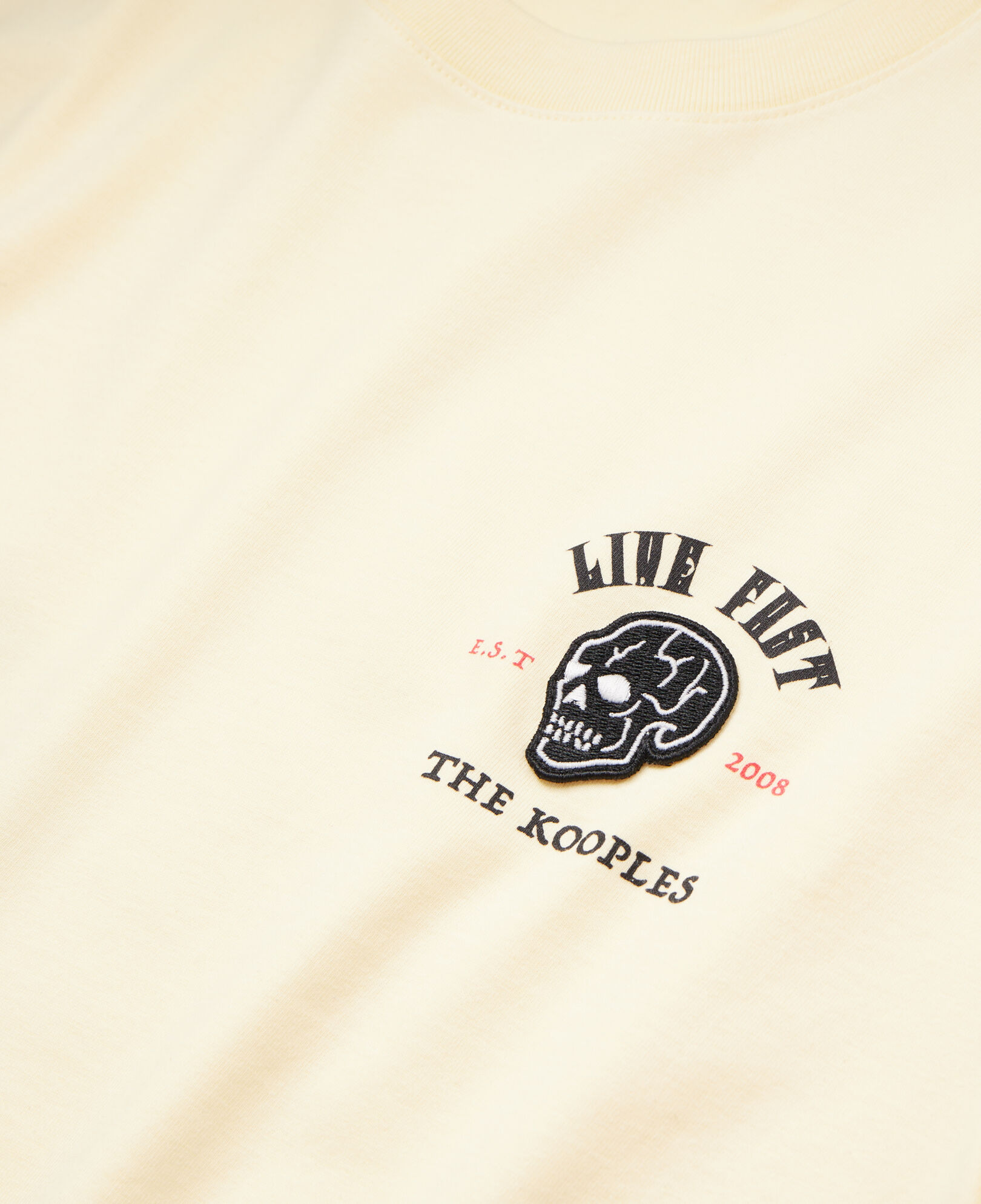 The Kooples MEN LIGHT YELLOW yellow live fast t-shirt