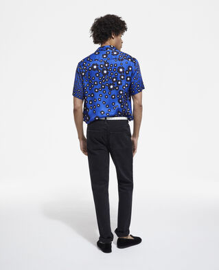 The Kooples H NAVY / BLACK floral hawaiian collar shirt