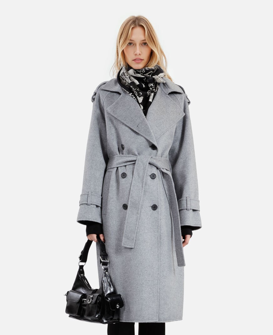 The Kooples DAMEN BLACK WHITE bedrucktes kopftuch aus wolle und seide
