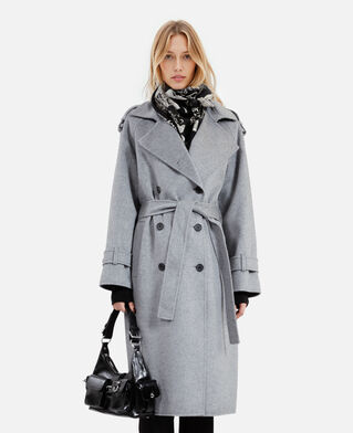 The Kooples DAMEN BLACK WHITE bedrucktes kopftuch aus wolle und seide