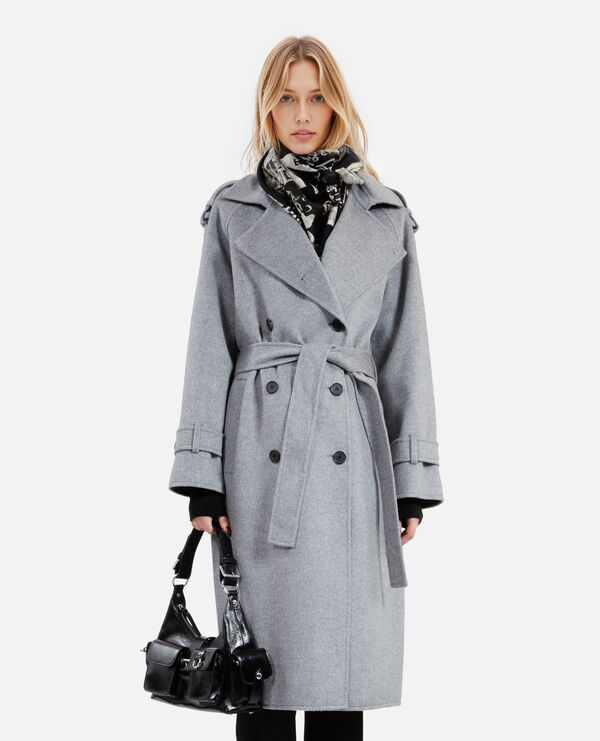 The Kooples FEMME BLACK WHITE foulard imprimé en laine et soie
