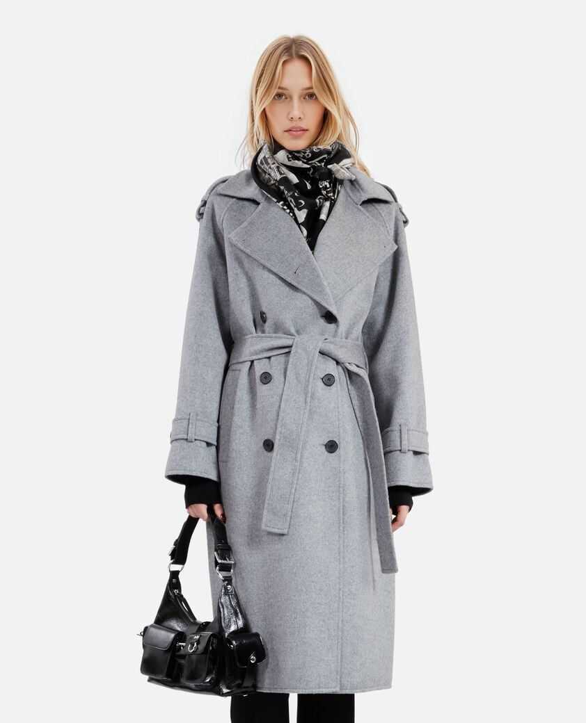 The Kooples MUJER BLACK WHITE pañuelo estampado de lana y seda