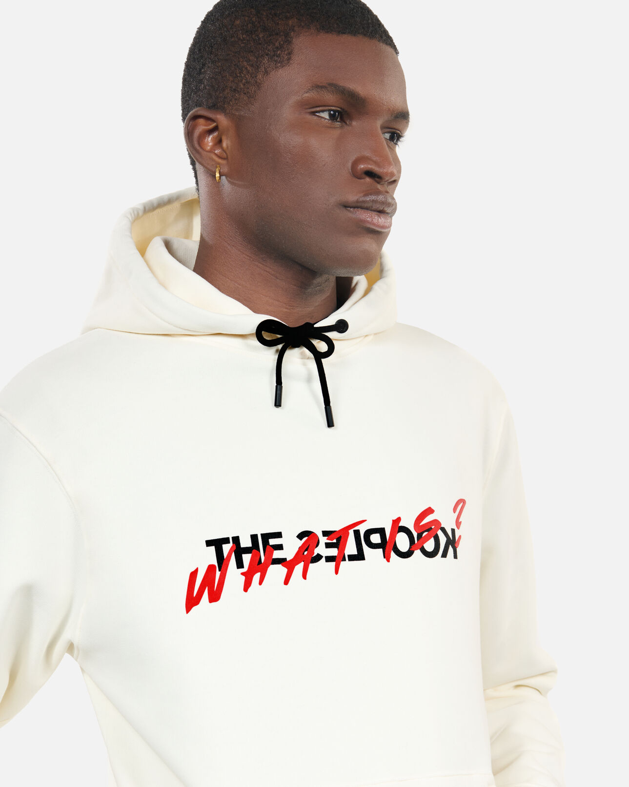 The Kooples MEN ECRU men's ecru sweatshirt with what is screen print