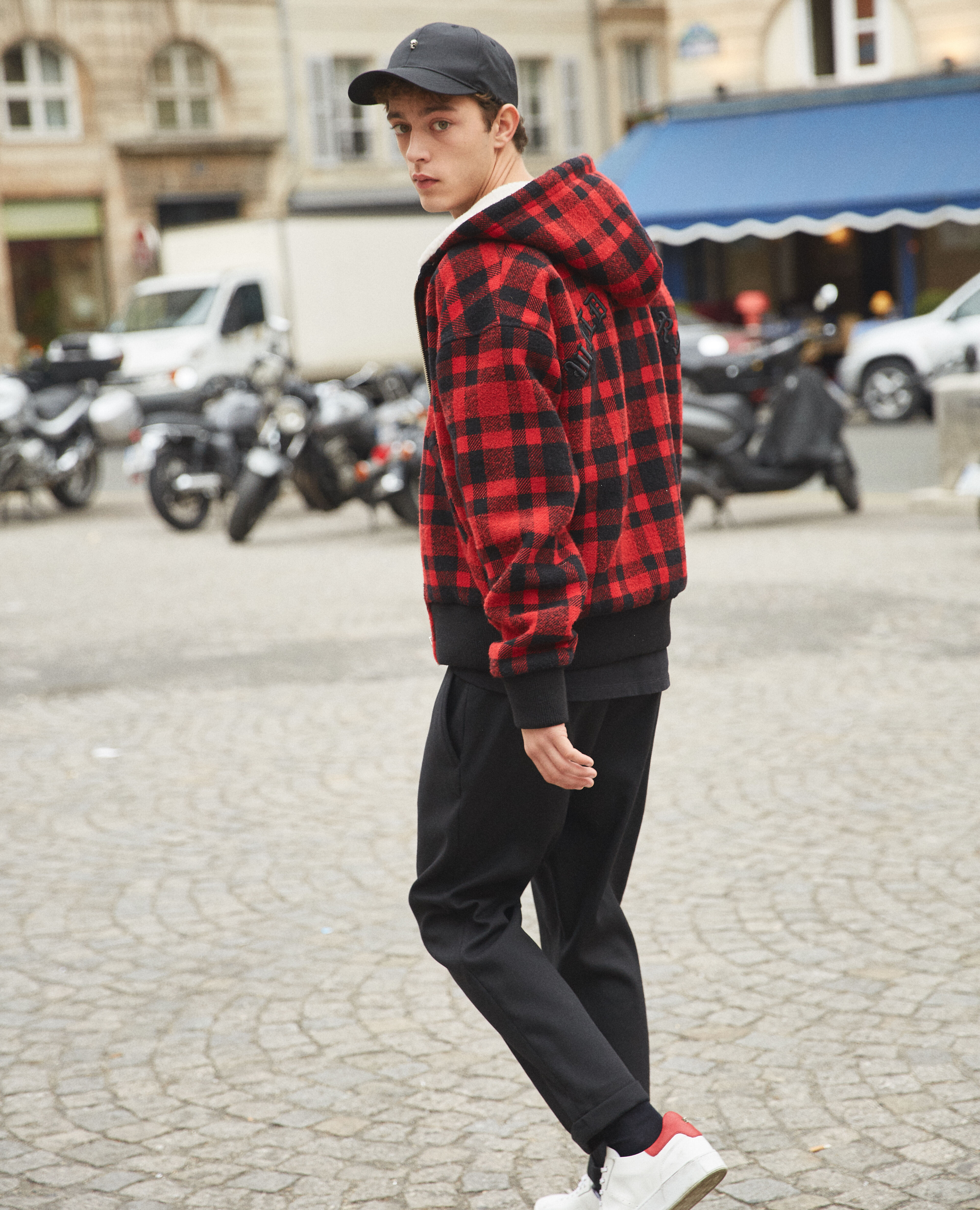 Red and black check jacket mens new arrivals