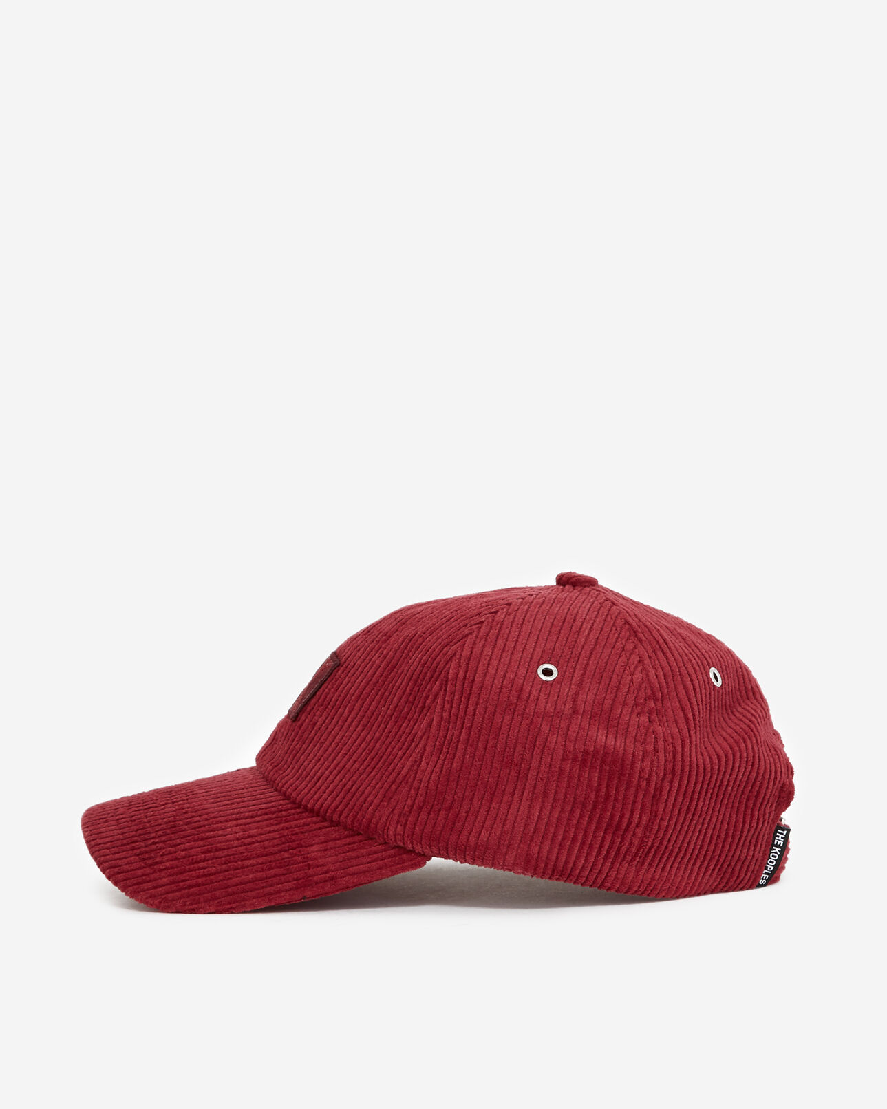 The Kooples MIXTE BURGUNDY casquette velours brodeaux logo k brodé