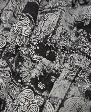 The Kooples WOMEN BLACK short bandana print straight dress