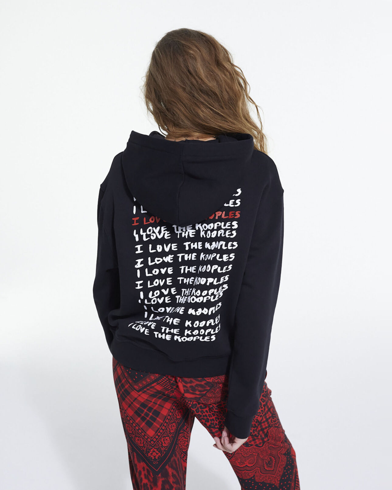 The Kooples WOMEN BLACK i love kooples black sweatshirt