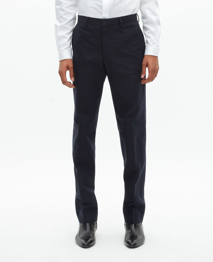 The Kooples MEN NAVY navy blue straight suit pants