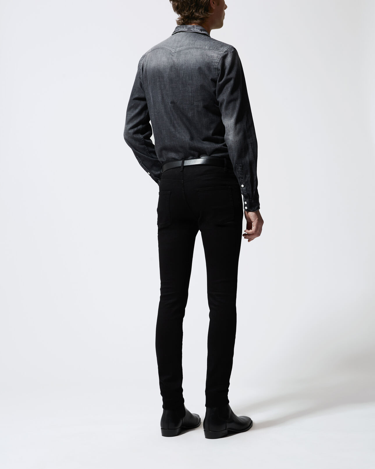 The Kooples HERREN BLACK schwarze jeans mit skinny-fit 