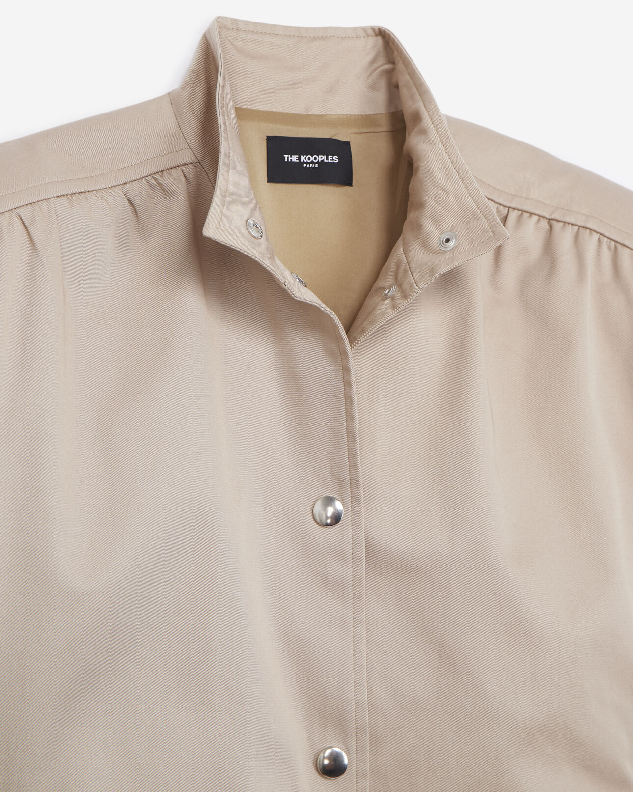 The Kooples FEMME BEIGE manteau coton beige coupe trench