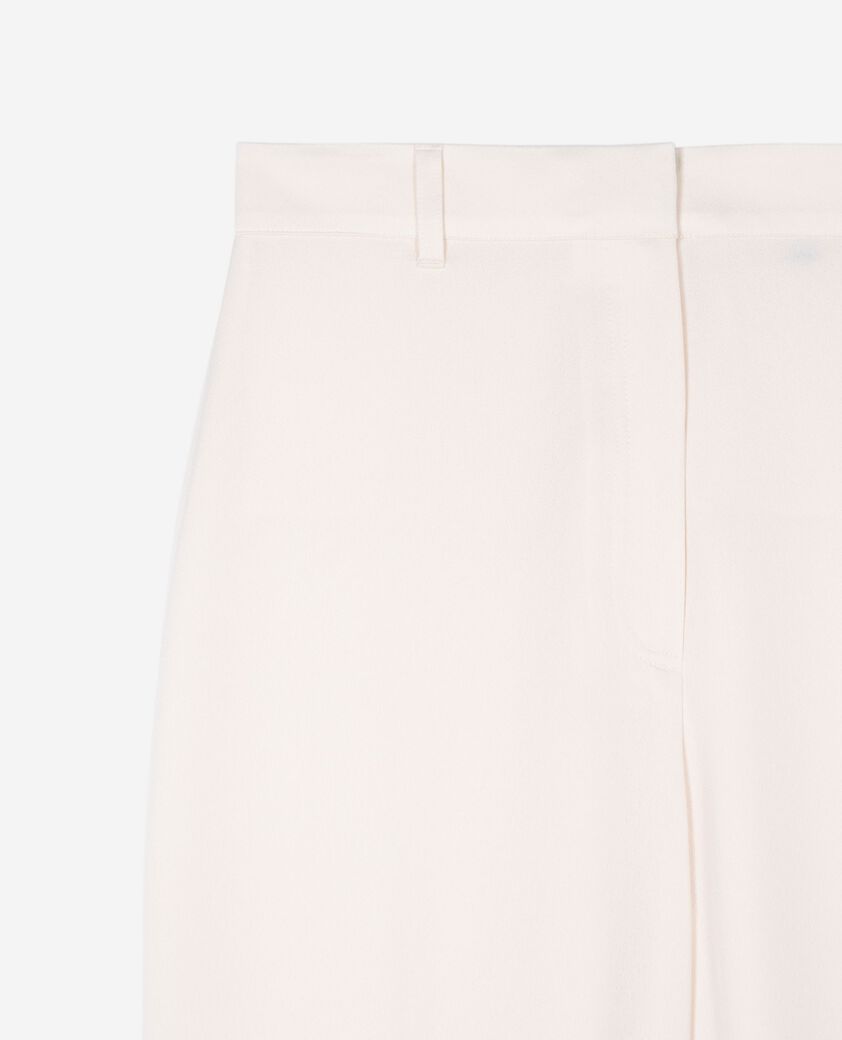 The Kooples FEMME WHITE pantalon large en satin &eacute;cru