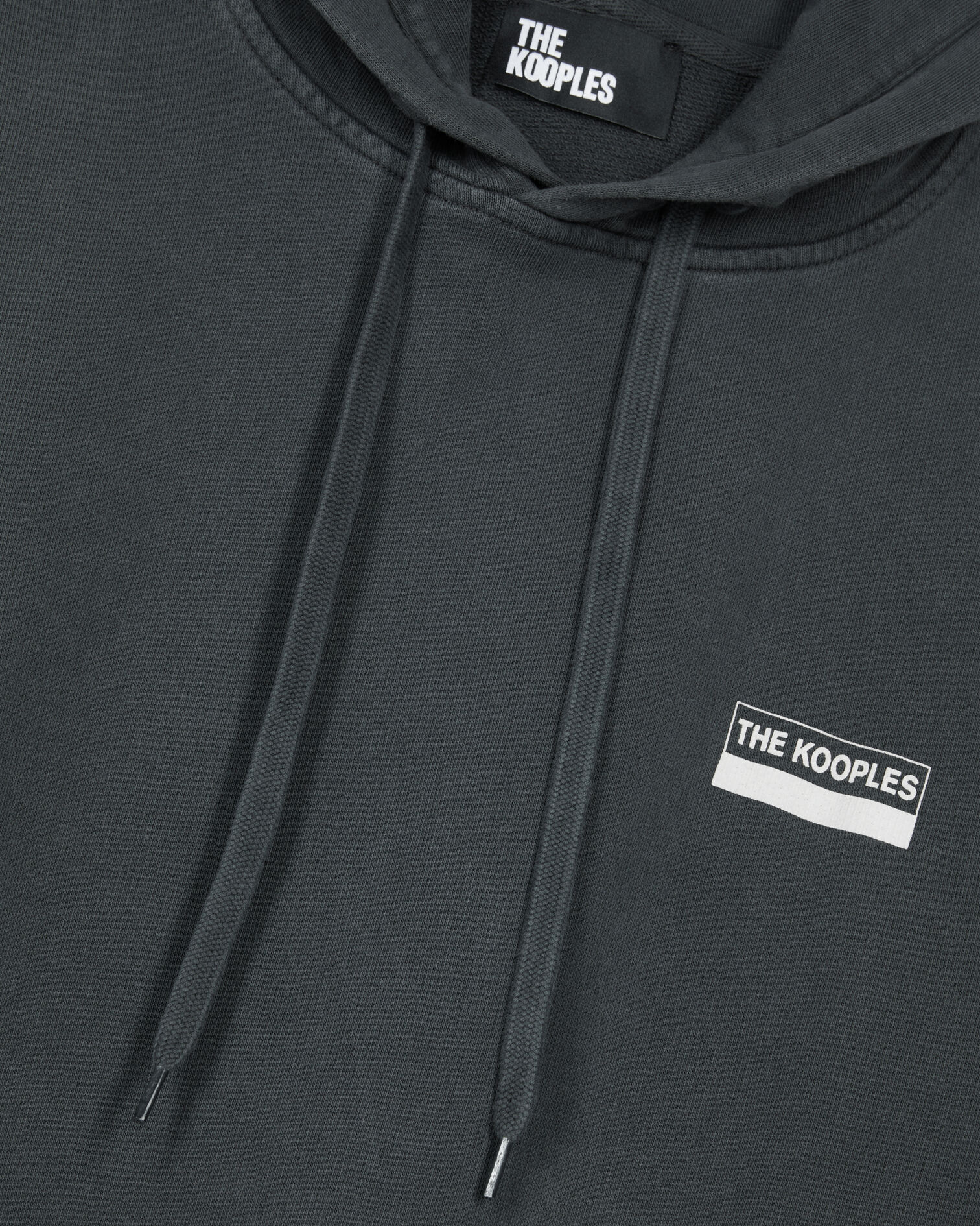 Sweatshirt à capuche avec sérigraphie noir, BLACK WASHED, hi-res image number null