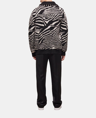 The Kooples HOMBRE BLACK WHITE jersey lana estampado