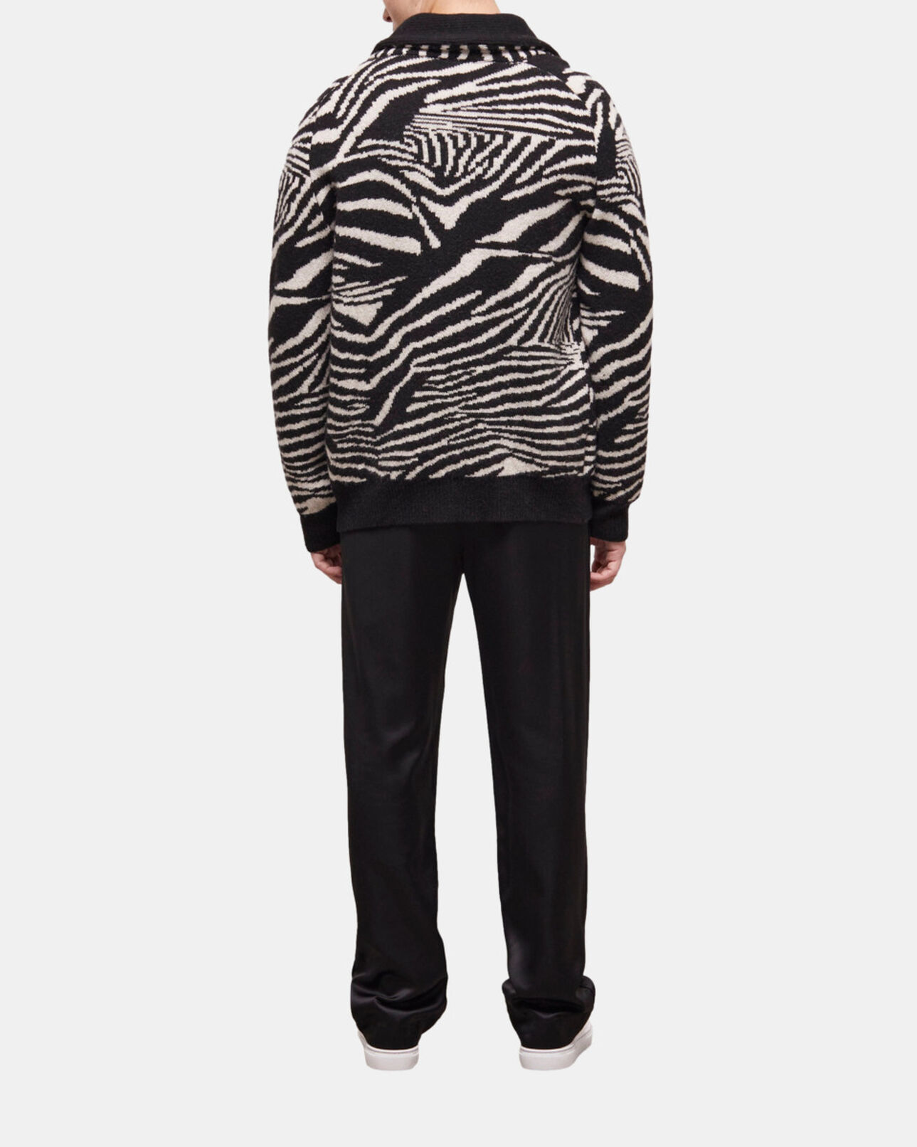 The Kooples HOMBRE BLACK WHITE jersey lana estampado