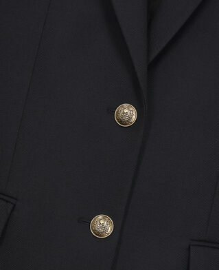 The Kooples WOMEN BLACK black wool blend blazer