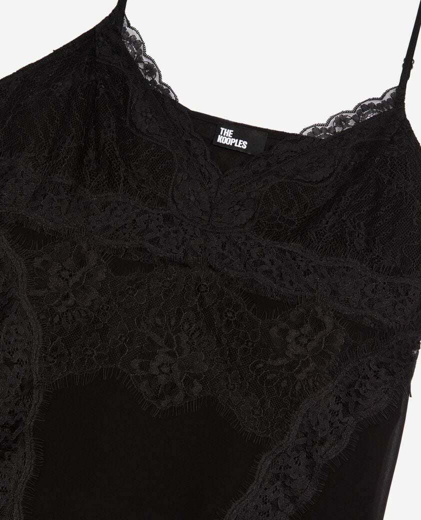 The Kooples FEMME BLACK caraco avec dentelle noir