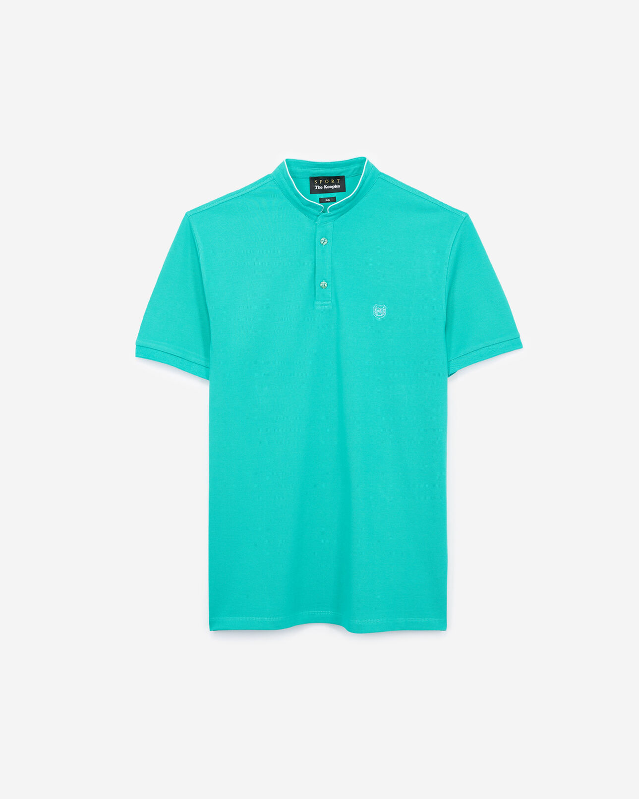 The Kooples MEN LIGHT MINT / AQUA green polo shirt with  embroidery