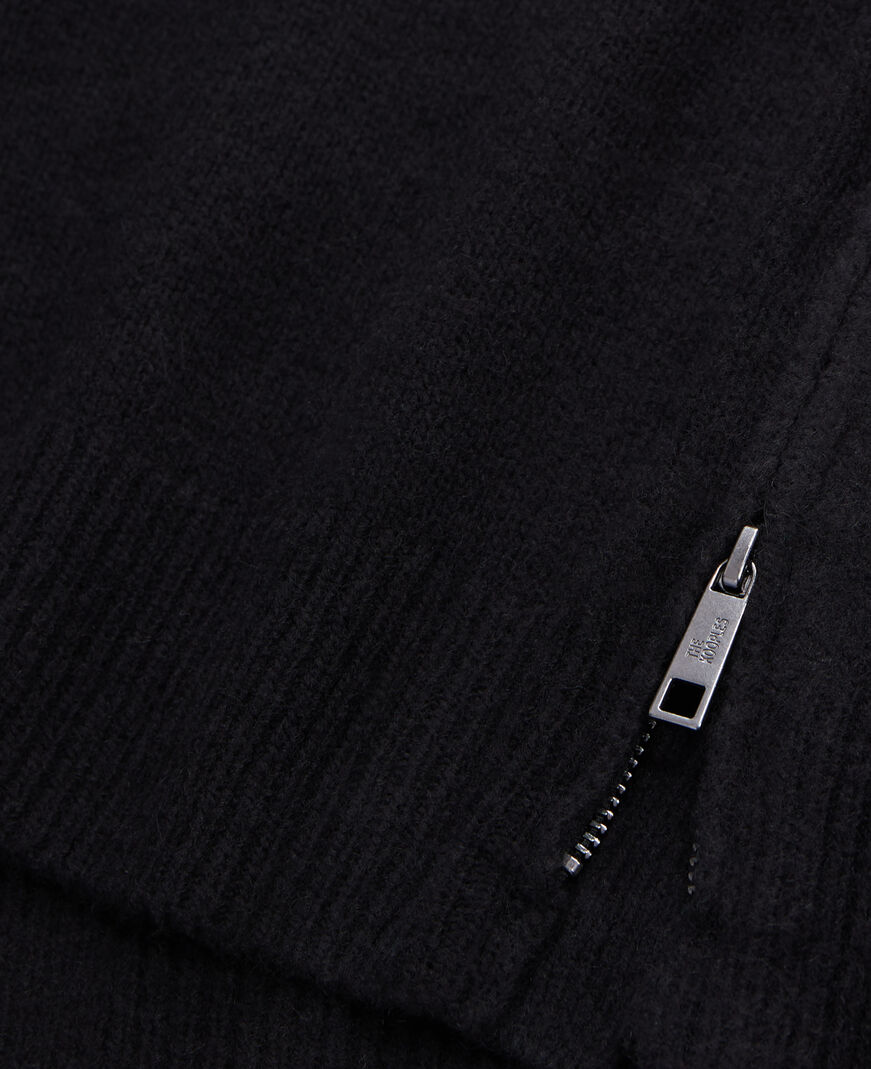 The Kooples HOMME BLACK pull en laine mélangée avec zip noir