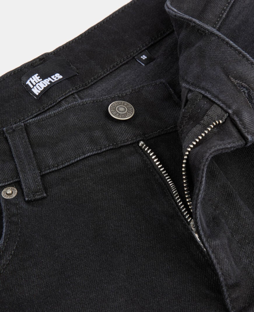 The Kooples FEMME BLACK WASHED jean flare noir