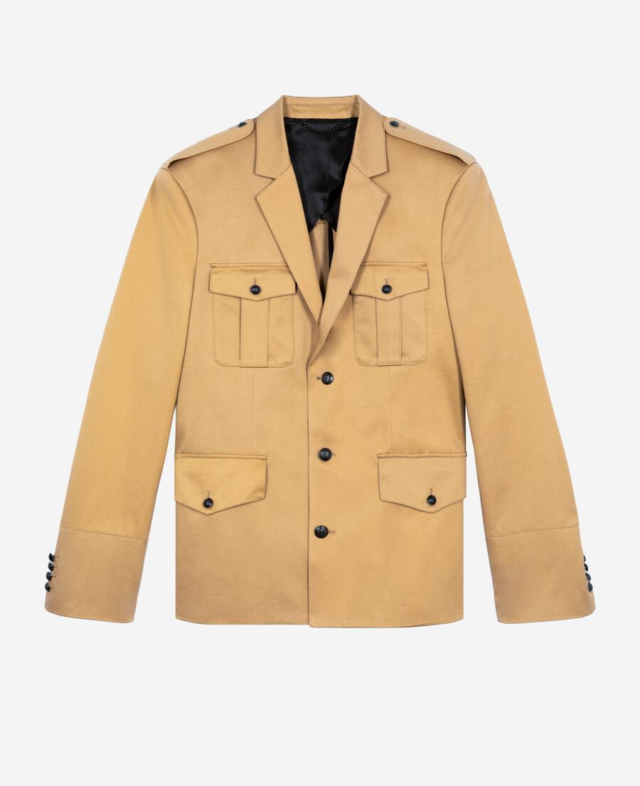 The Kooples MEN CAMEL camel cotton jacket