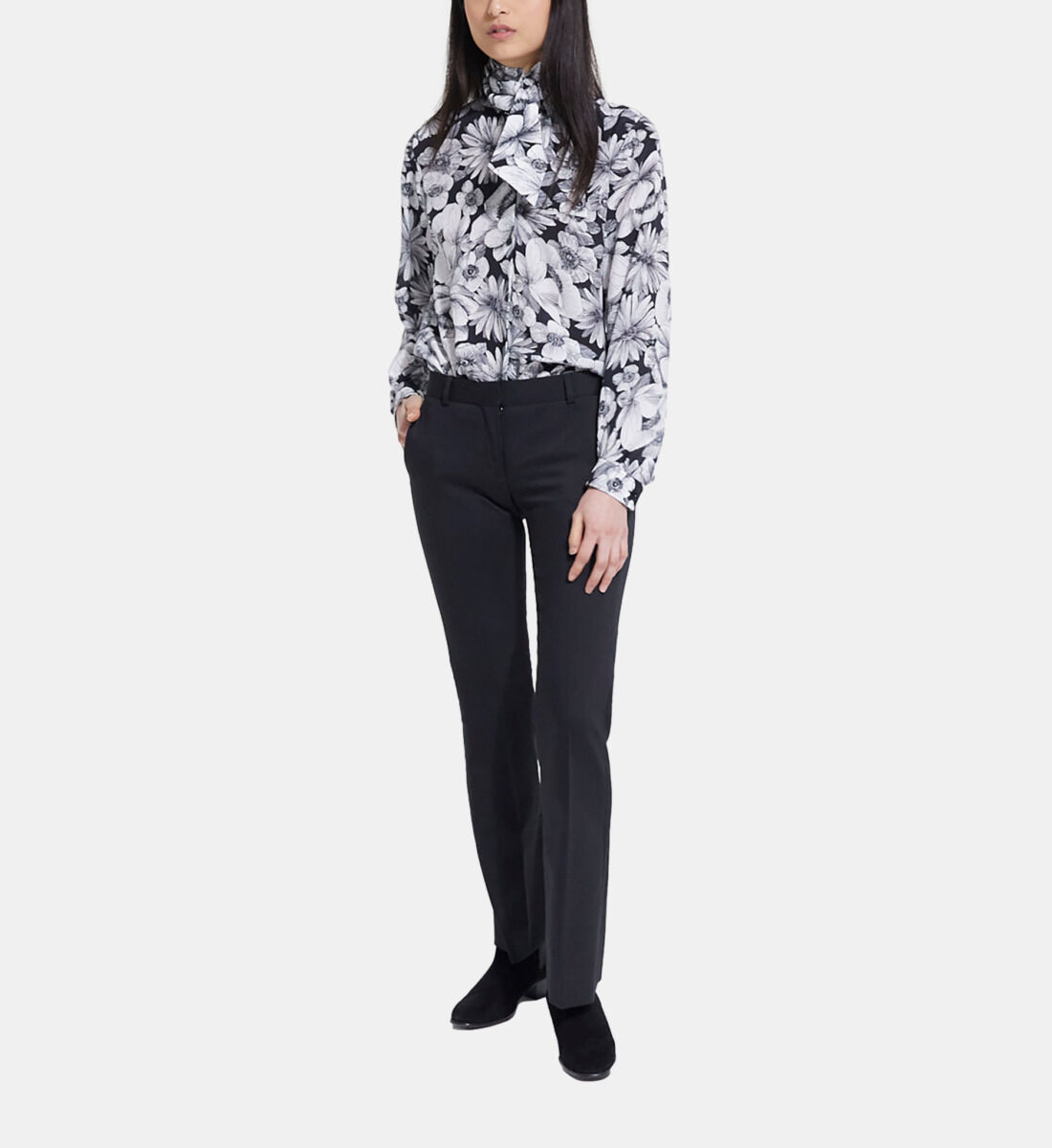 Floral silk shirt The Kooples US
