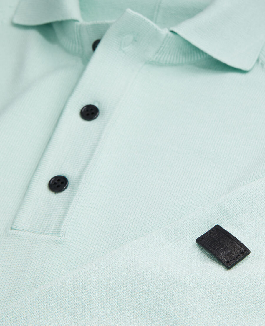 The Kooples HERREN OCEAN grünes poloshirt aus strick