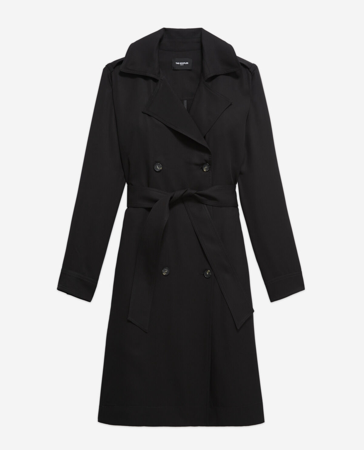 Trench long femme noir outlet
