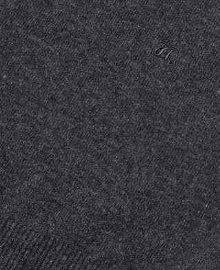The Kooples HERREN DARK GREY MELANGE pullover mit rundhalsausschnitt aus grauem kaschmir